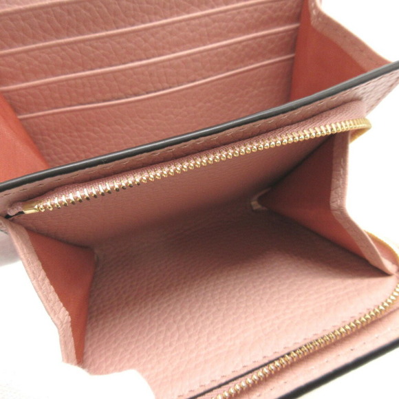 GUCCI Horsebit 745981 Compact Wallet Leather Pink Bi-fold - Picture 7 of 9